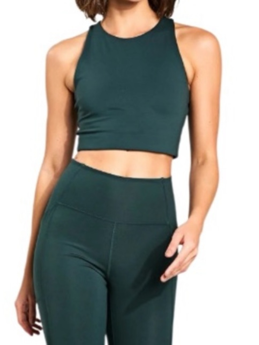 Dark Green Girlfriend Collective Bra Tank